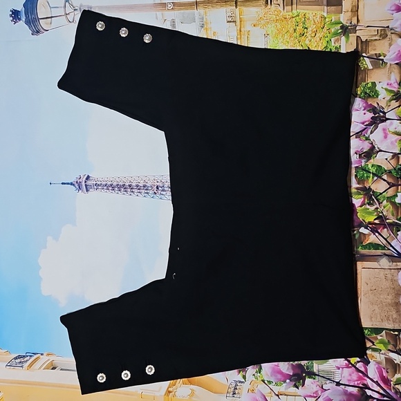 Chico's Black Ankle Cropped Pants Sleek High Waist Tailored Design Size 1 - Picture 6 of 6